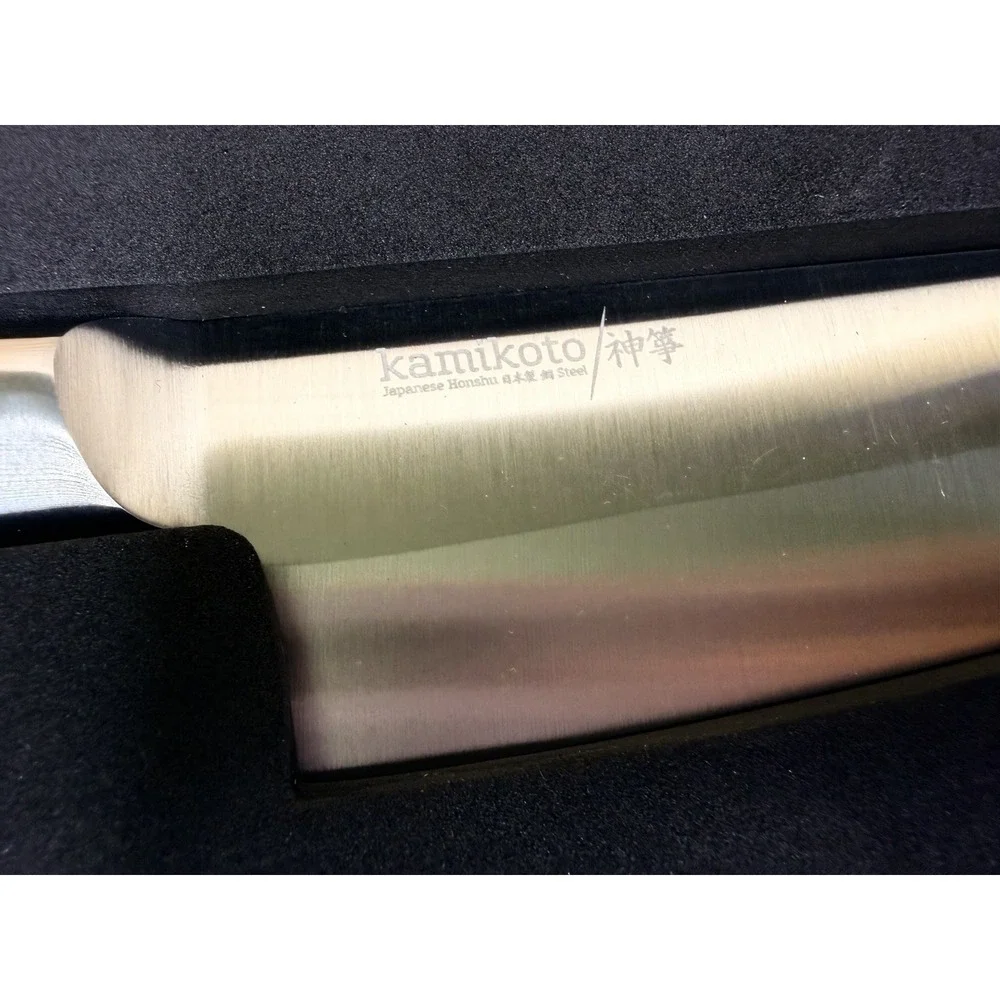 Kamikoto Santoku Knife Japanese Honshu Steel Culinary Knife with Wooden Case